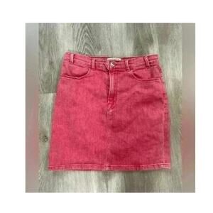 FRAME Denim Skirt. Size 28, washed red